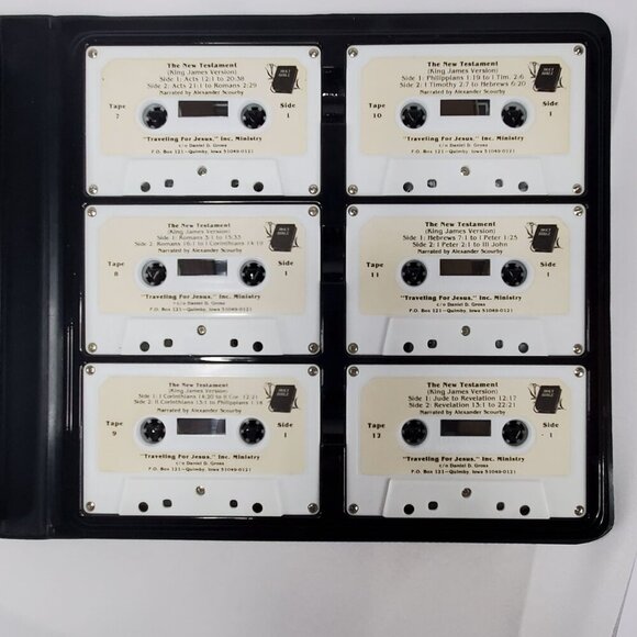 Holy Bible New Testament KJV Narrated By Alexander Scourby Audio Cassette Set - Picture 4 of 6